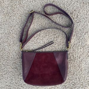 Fossil leather/suede combo crossbody